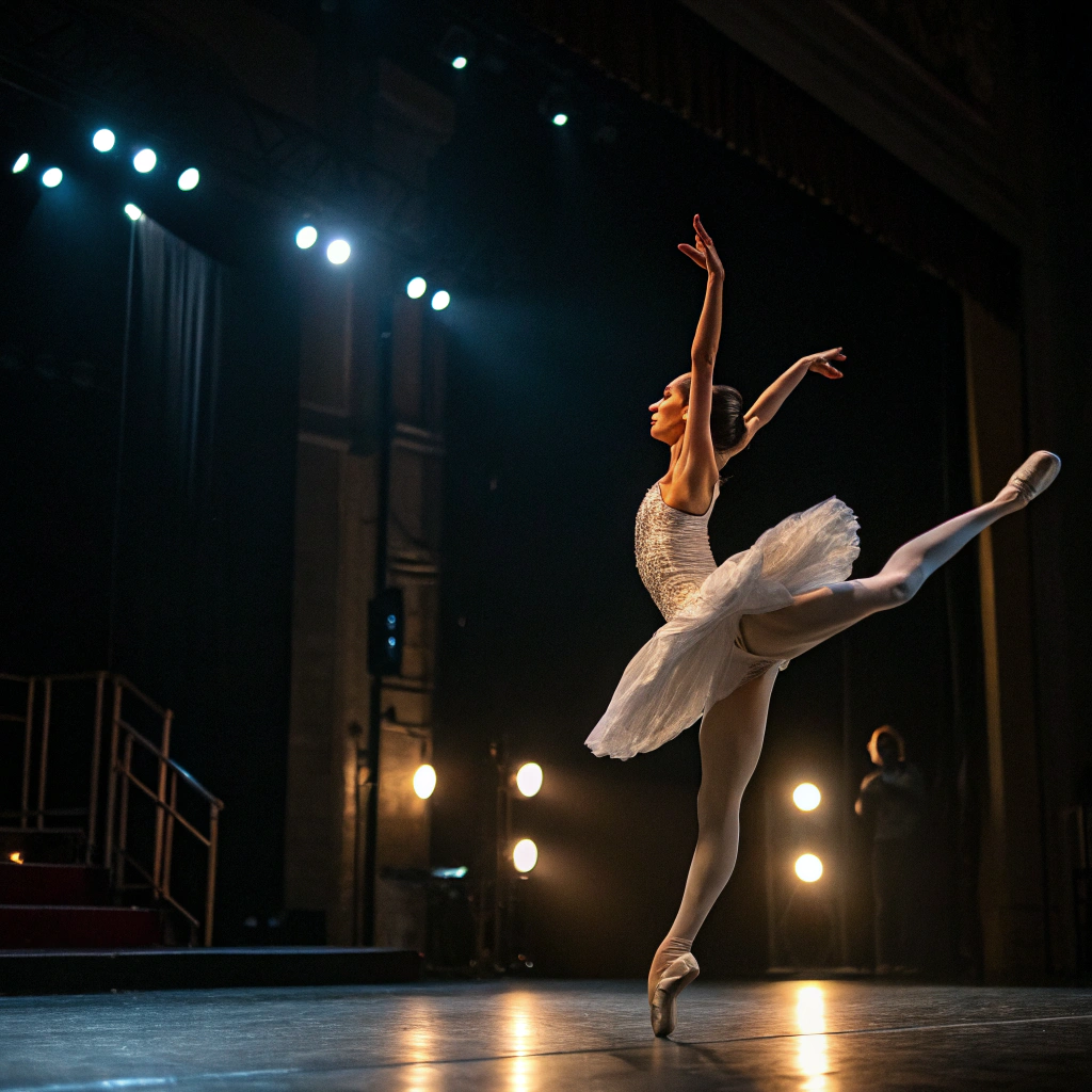 Posture élégante en clair-obscur