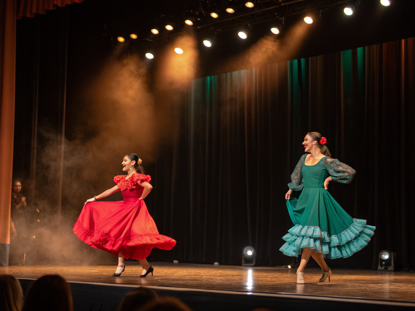 Contemporary and oriental dance performance